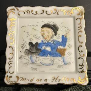 Mad As A Hatter Wall Pocket Vintage Ceramic Handmade